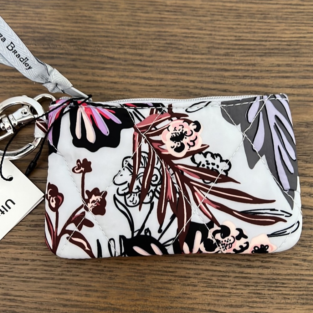 NEW Vera Bradley Ultralight Zip ID & Lanyard in Sun Washed Tropical Pattern - Picture 2 of 14